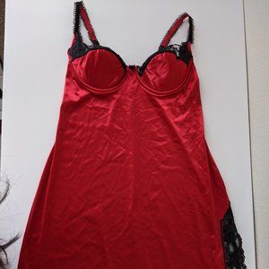 Victoria's Secret padded red satin lingerie